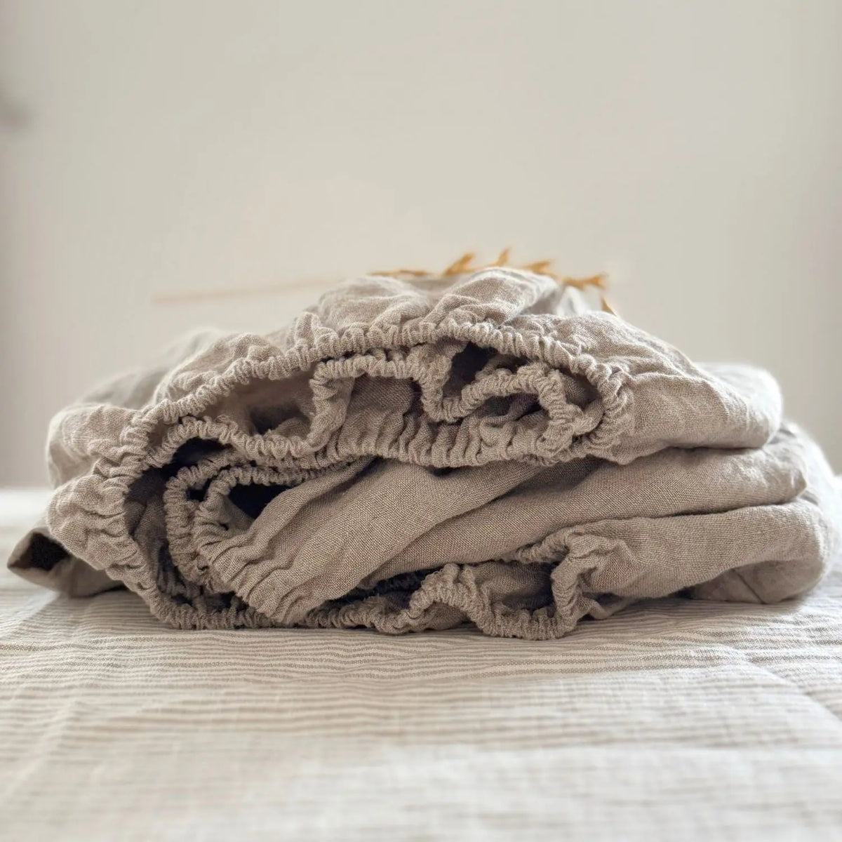 Drap-housse enfant en lin lavé Sassoupi - Naturel
