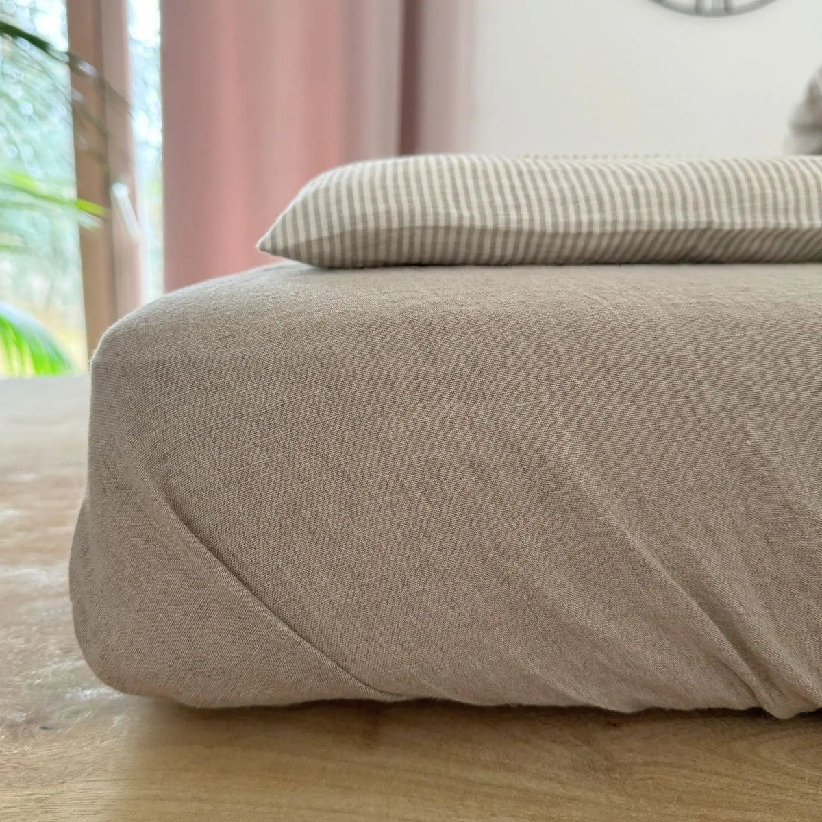 Drap-housse enfant en lin lavé Sassoupi - Naturel