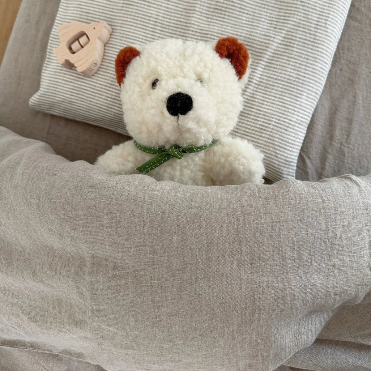 Housse de couette enfant en lin lavé - Naturel