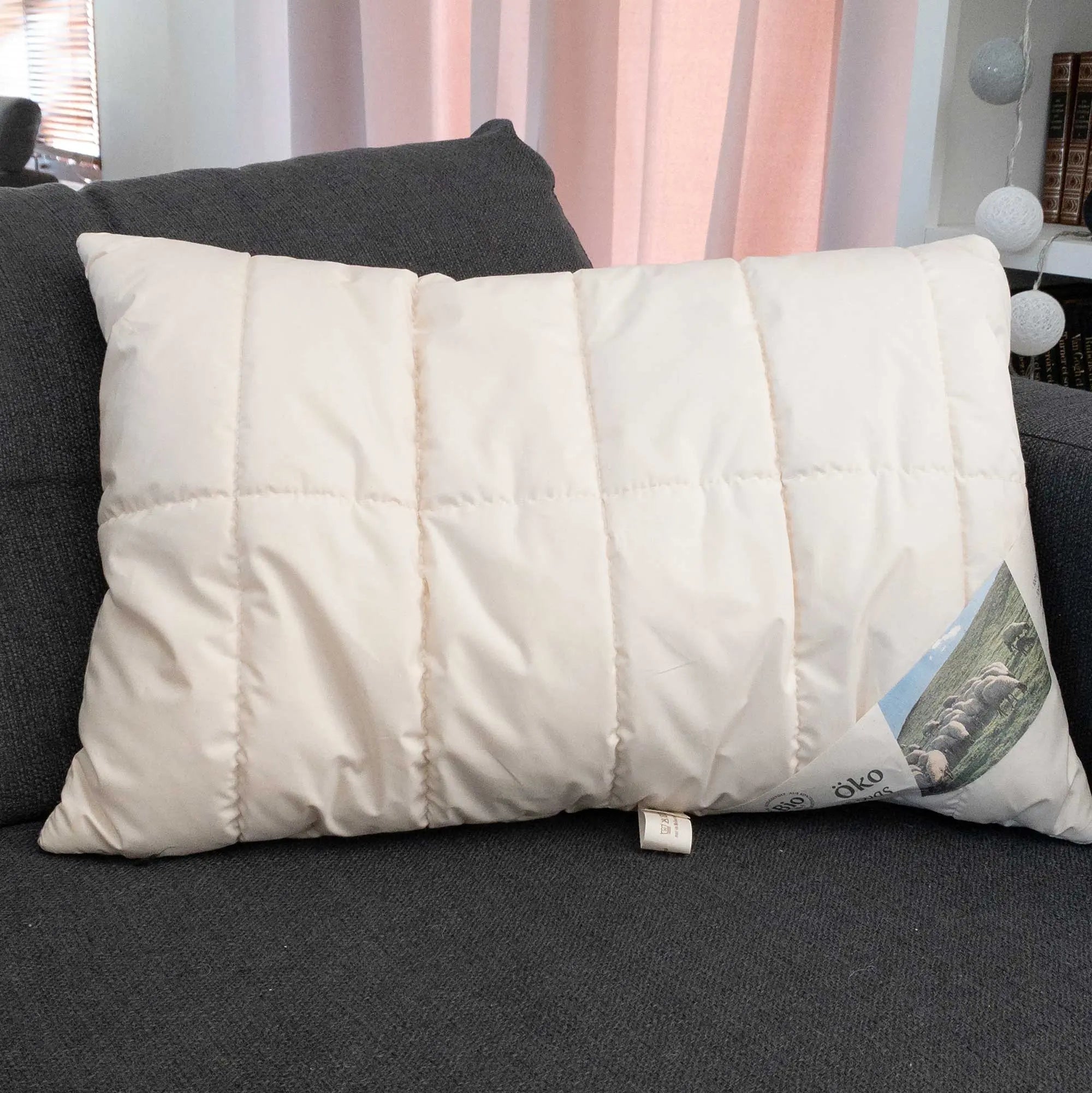 Oreiller matelassé laine & coton bio Sassoupi - 40x60cm 