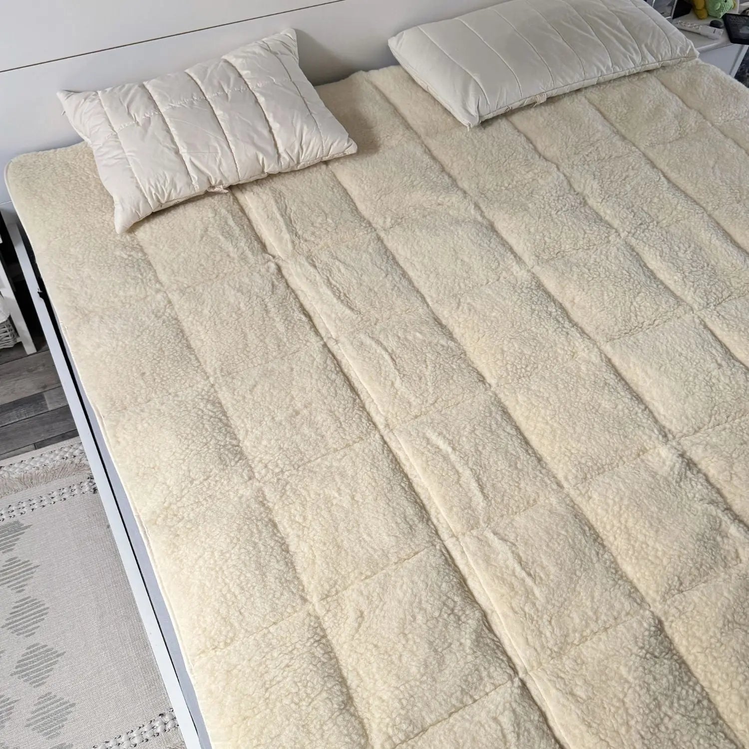 Surmatelas épais en laine bio & coton Sassoupi - 140x200 cm