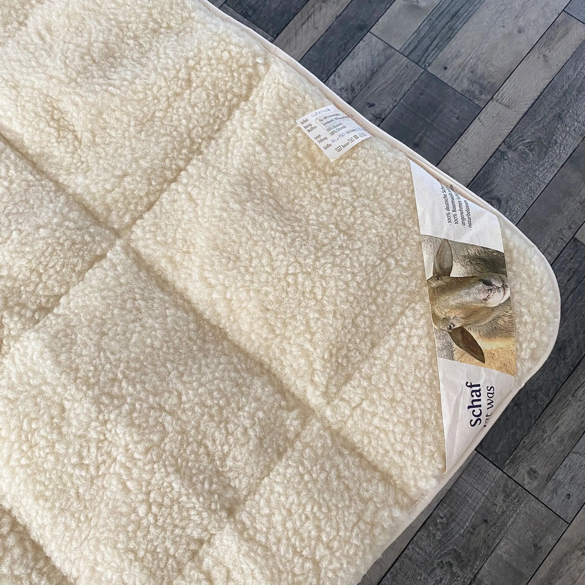 Surmatelas en laine & coton Sassoupi - 70x140cm 