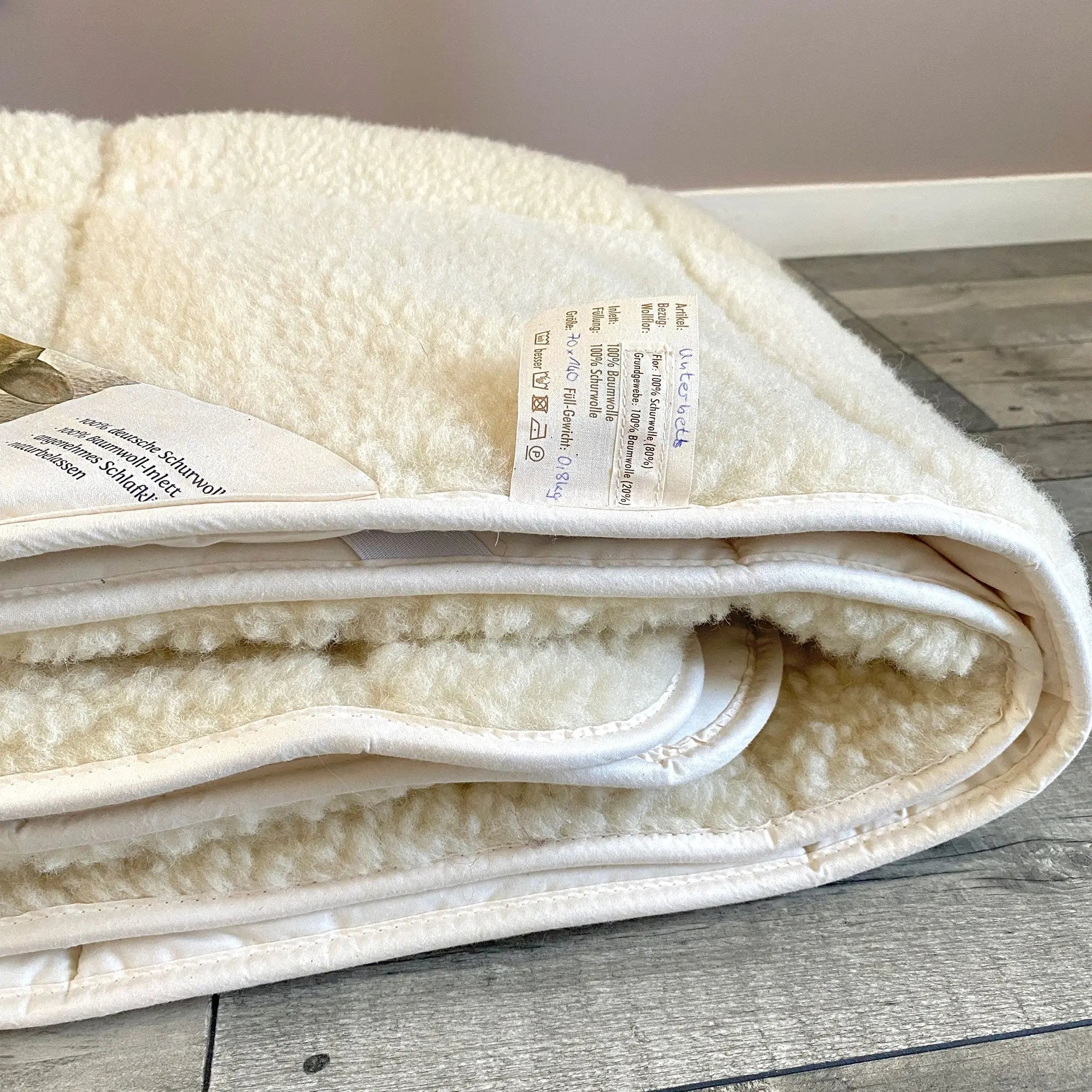 Surmatelas en laine & coton Sassoupi - 70x140cm 