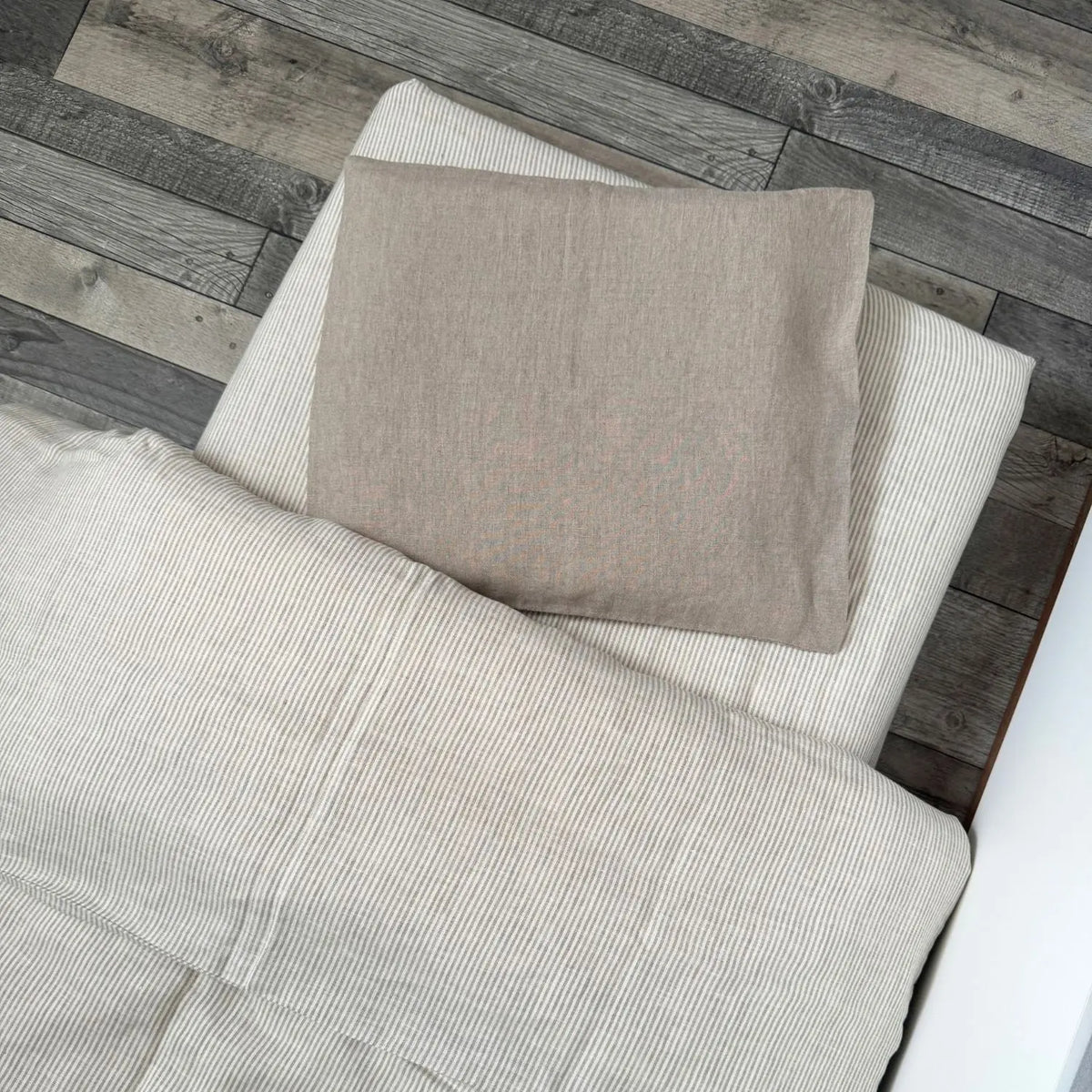 Housse de couette enfant en lin lavé - Naturel