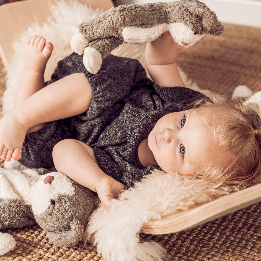 Doudou bébé chat en coton bio & laine Senger Naturwelt 
