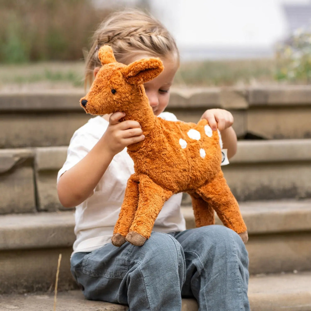 Doudou bouillotte en coton bio Senger Naturwelt - Faon