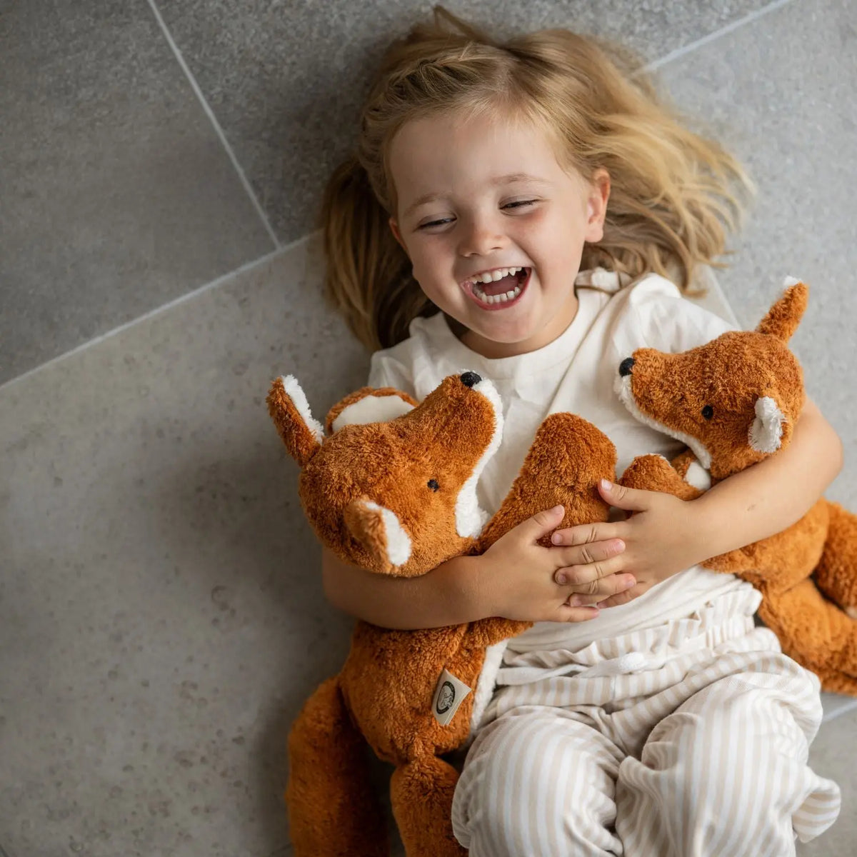 Doudou bouillotte en coton bio Senger Naturwelt - Renard grand modèle
