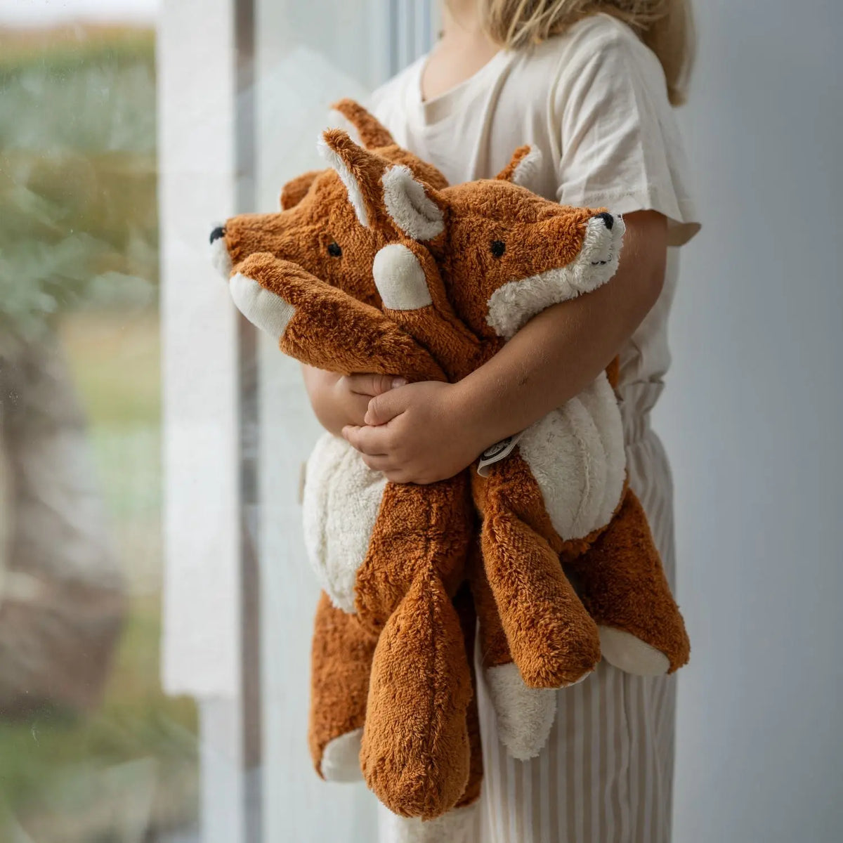 Doudou bouillotte en coton bio Senger Naturwelt - Renard grand modèle