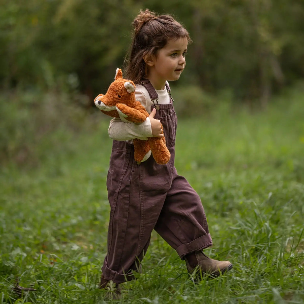 Doudou bouillotte en coton bio Senger Naturwelt - Renard petit modèle