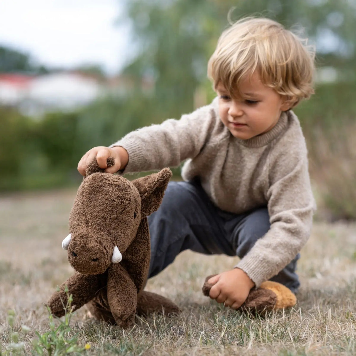 Doudou bouillotte en coton bio Senger Naturwelt - Sanglier