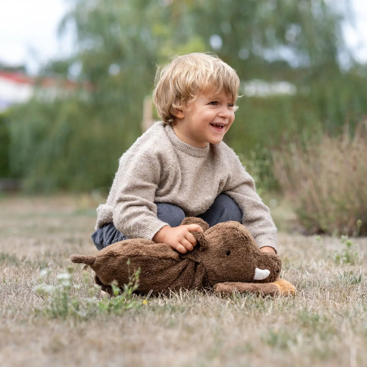 Doudou bouillotte en coton bio Senger Naturwelt - Sanglier