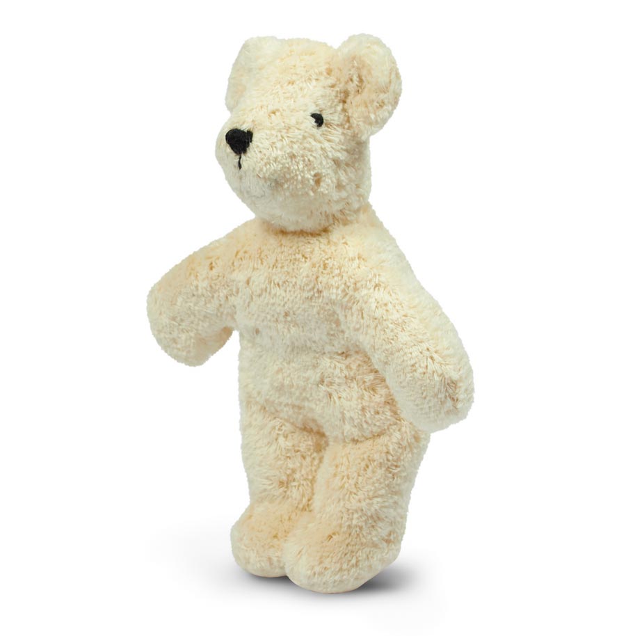 Doudou bébé ours blanc en coton bio & laine Senger Naturwelt 