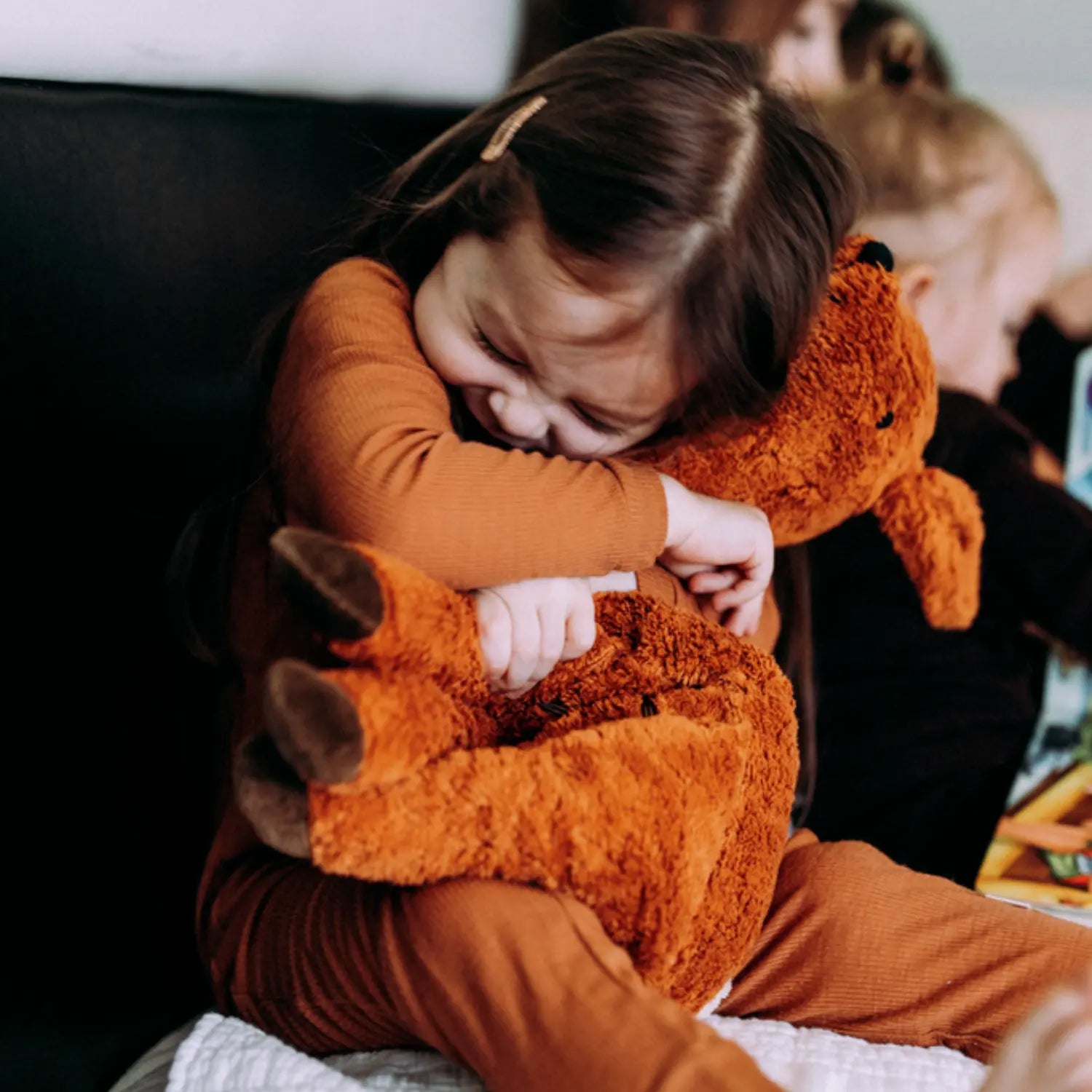 Doudou bouillotte en coton bio & laine Senger Naturwelt - Grand Faon 