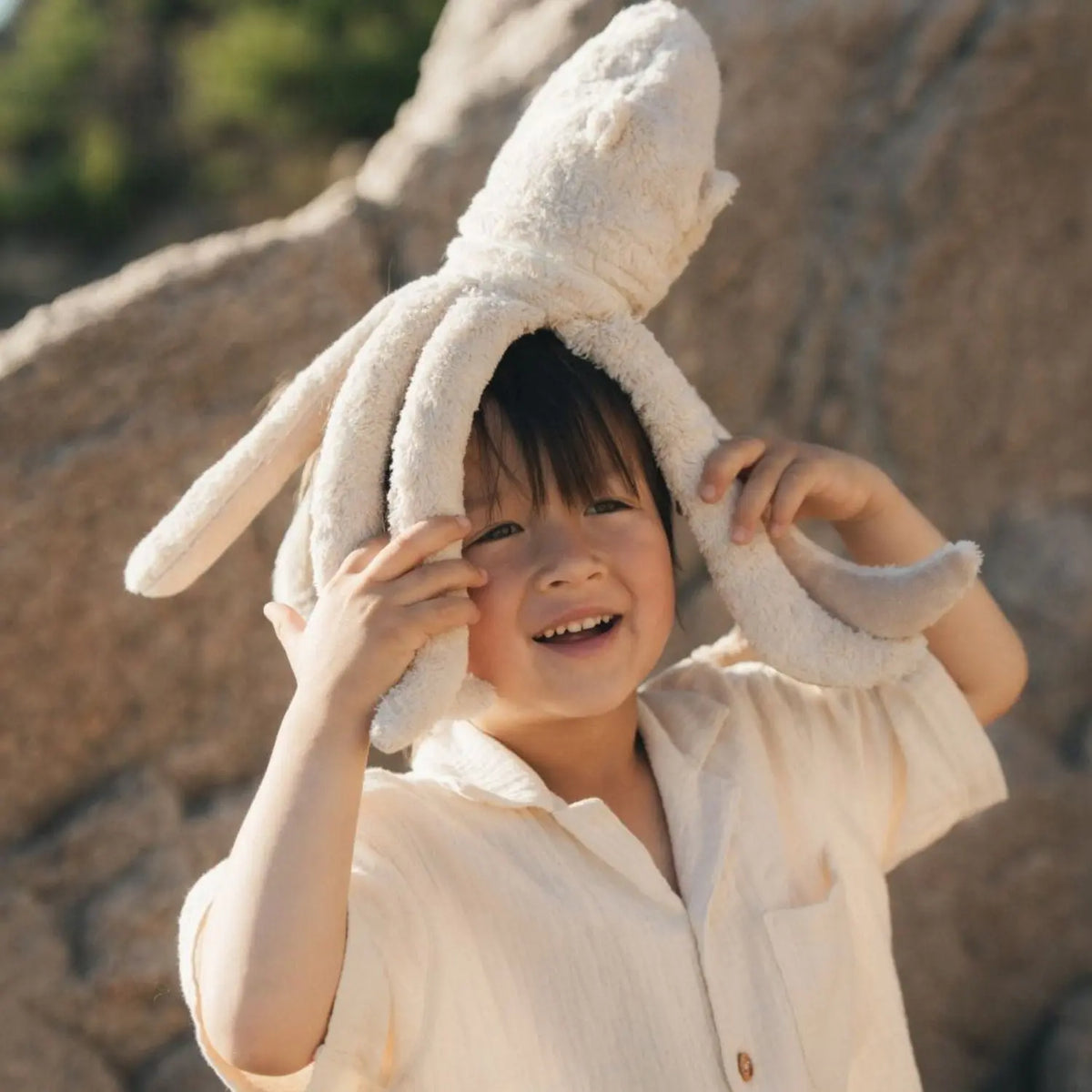 Doudou bouillotte en coton bio & laine Senger Naturwelt - Pieuvre