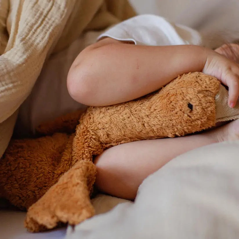 Doudou bouillotte en coton bio & laine Senger Naturwelt - Oie rouille 