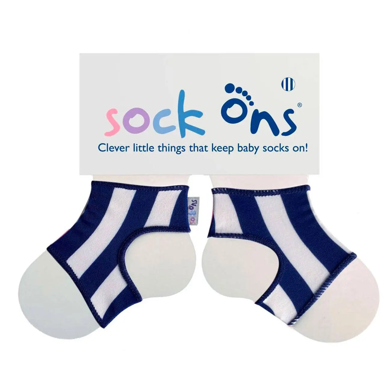 Guêtres magiques Sock Ons Rayé bleu - Naissance - Lilinappy