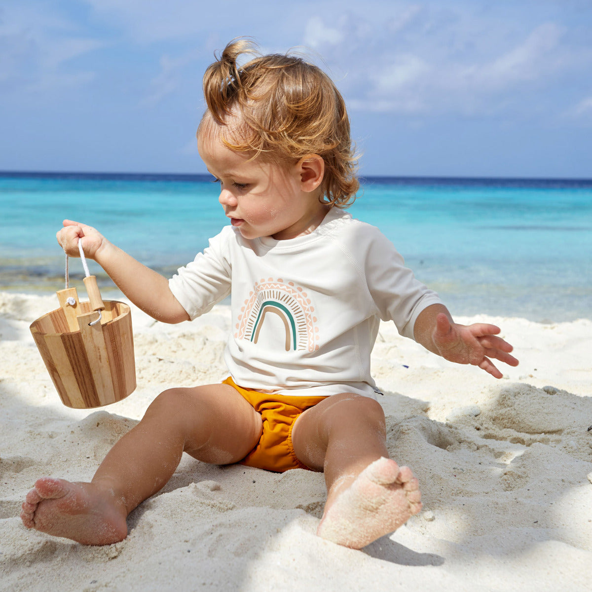 T-shirt anti-UV manches courtes Lässig - Rainbow nature - Lilinappy