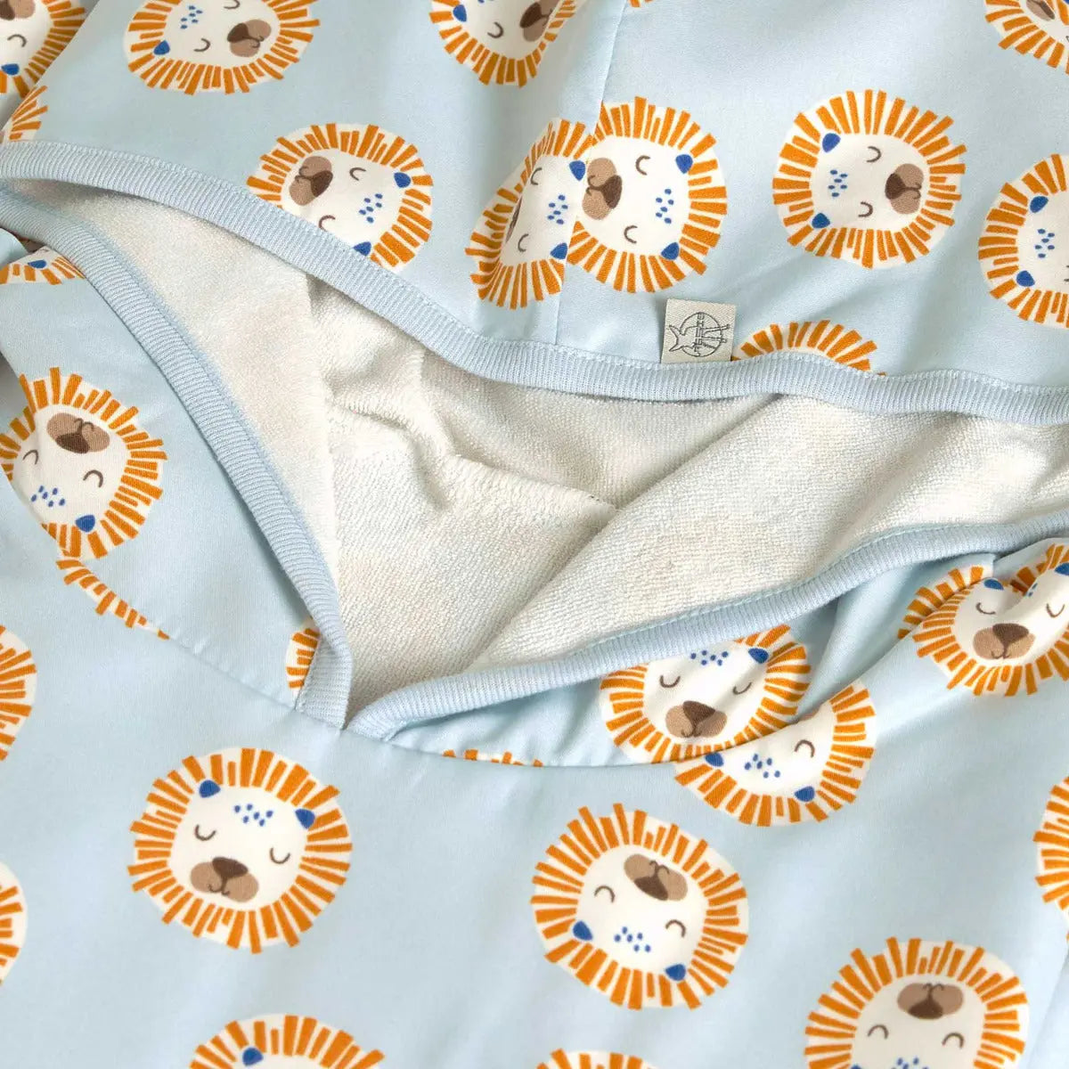 Poncho de plage anti-UV Lässig Lion powder blue