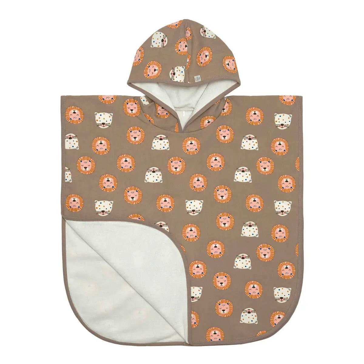 Poncho de plage anti-UV Lässig Wild cats choco