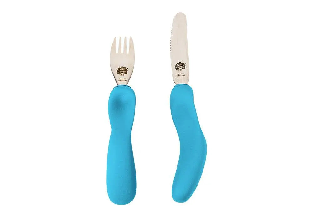 Couverts ergonomiques pour enfant Stage 3 Nana's Manners bleu