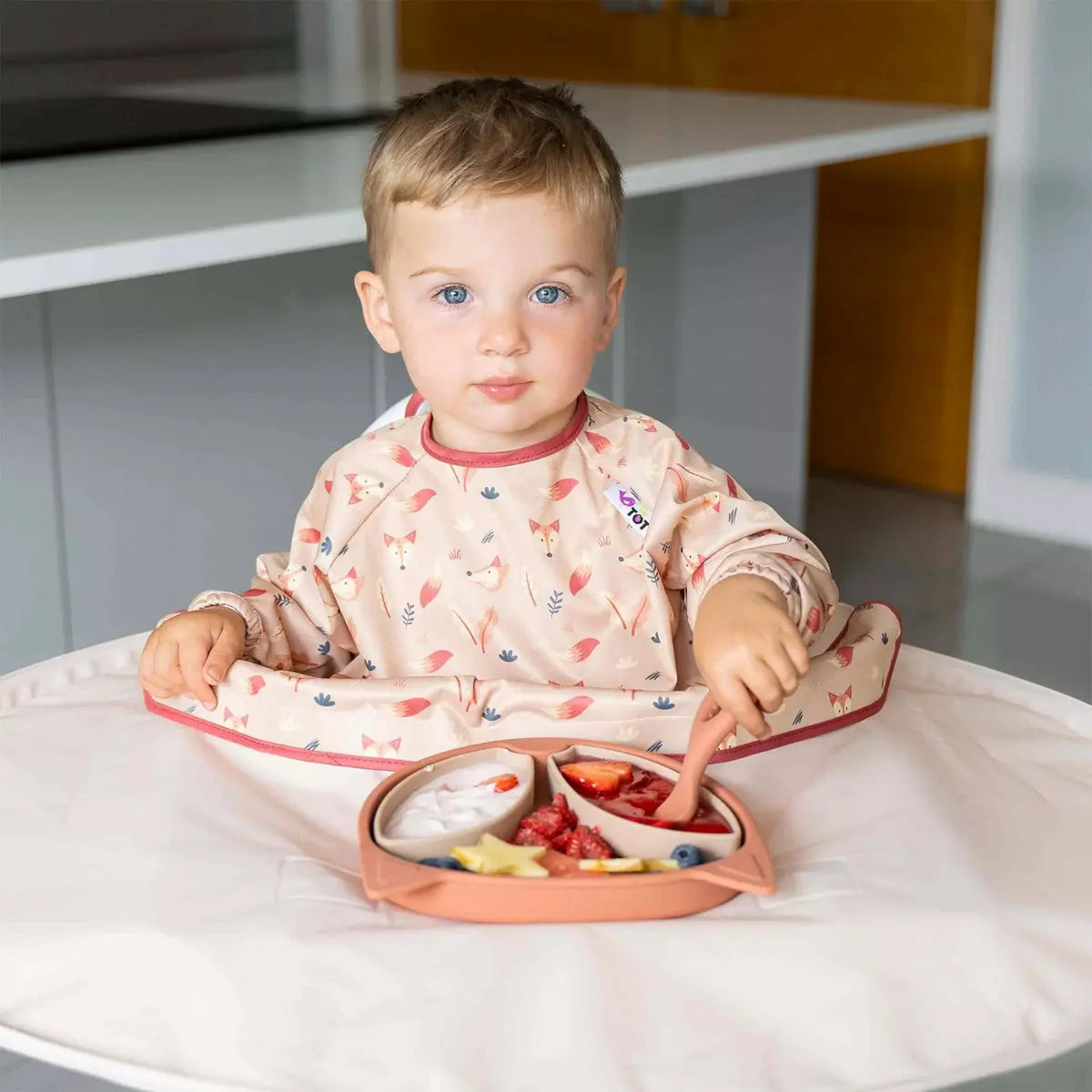 Assiette en silicone avec ventouse Tidy Tot - Renard - Lilinappy