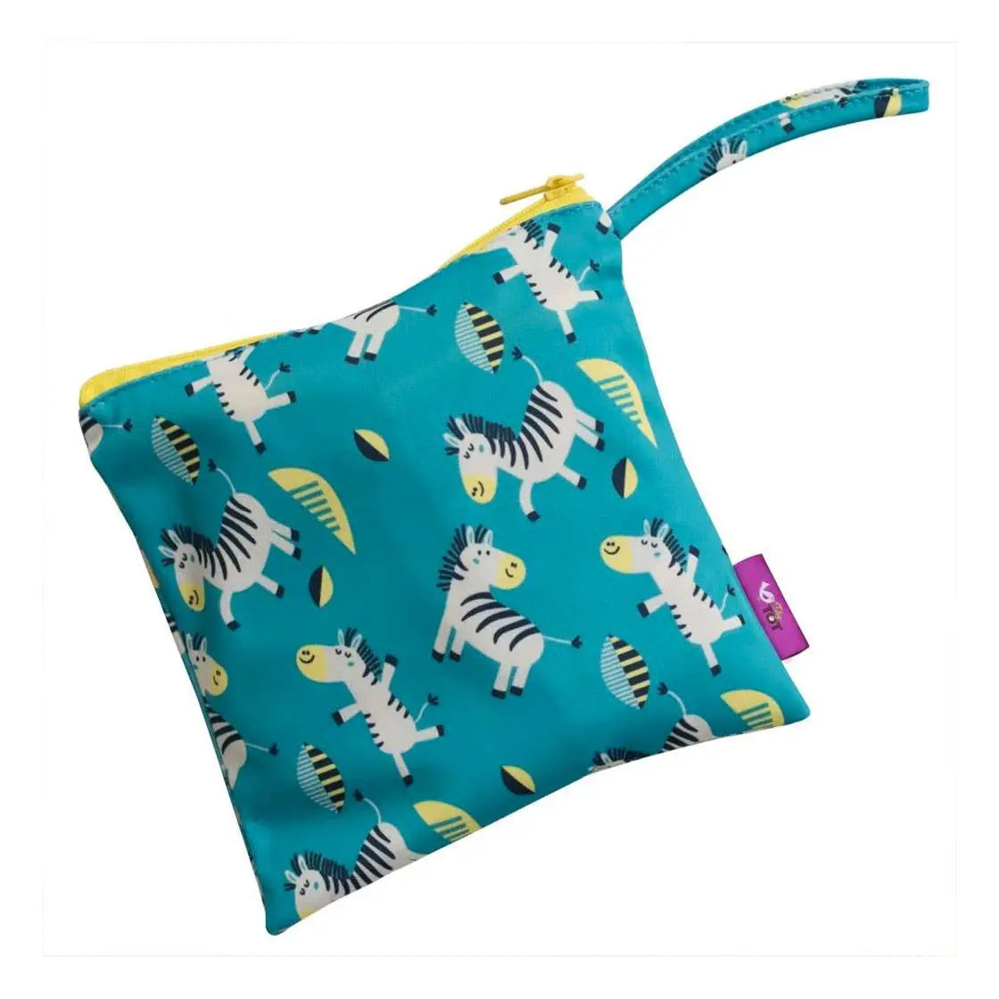 Bavoir à ventouses Cover et Catch à manches courtes Tidy Tot  - Dancing zebras - Lilinappy