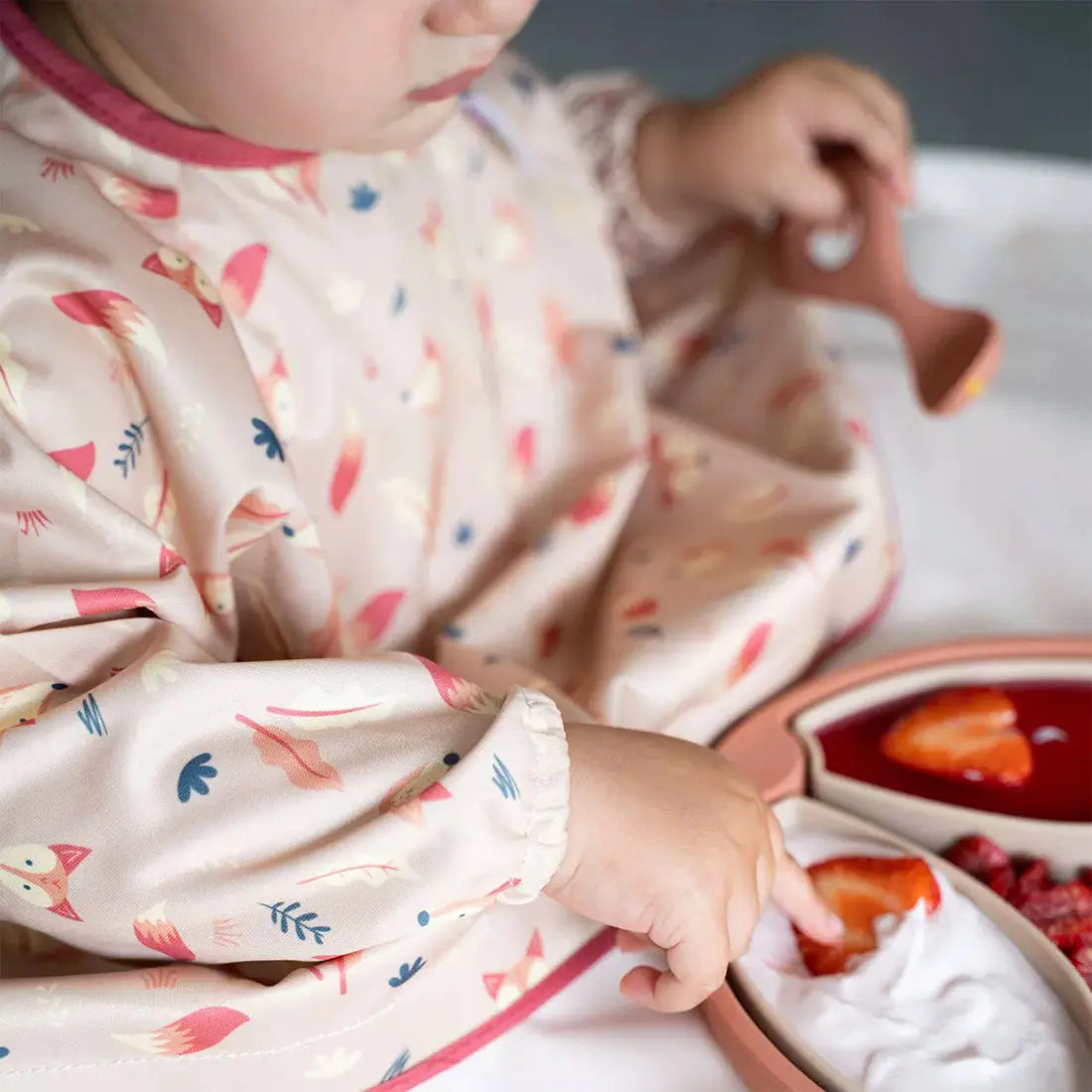 Assiette en silicone avec ventouse Tidy Tot - Renard - Lilinappy