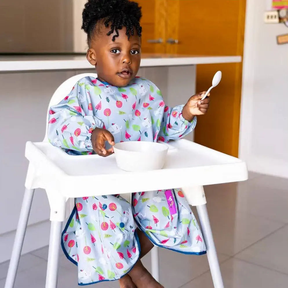 Long tablier de protection Tidy Tot - Arbres - Lilinappy