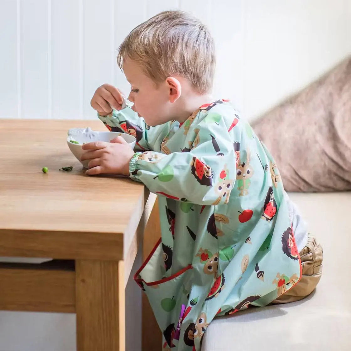 Long tablier de protection Tidy Tot - Pistache - Lilinappy