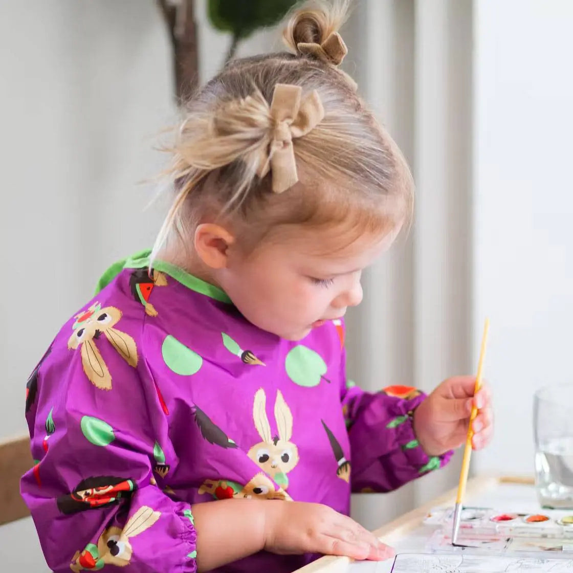 Long tablier de protection Tidy Tot - Plum purple - Lilinappy