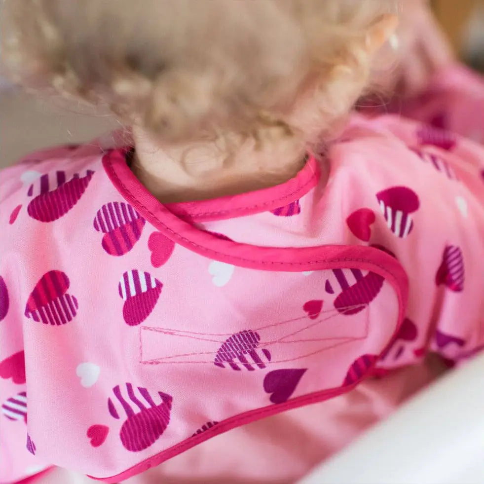 Bavoir à ventouses Cover et Catch Tidy Tot - Hearts - Lilinappy