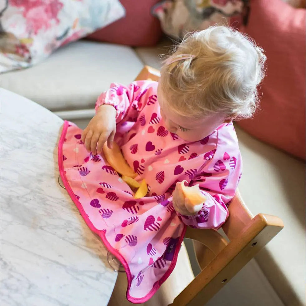 Bavoir à ventouses Cover et Catch Tidy Tot - Hearts - Lilinappy