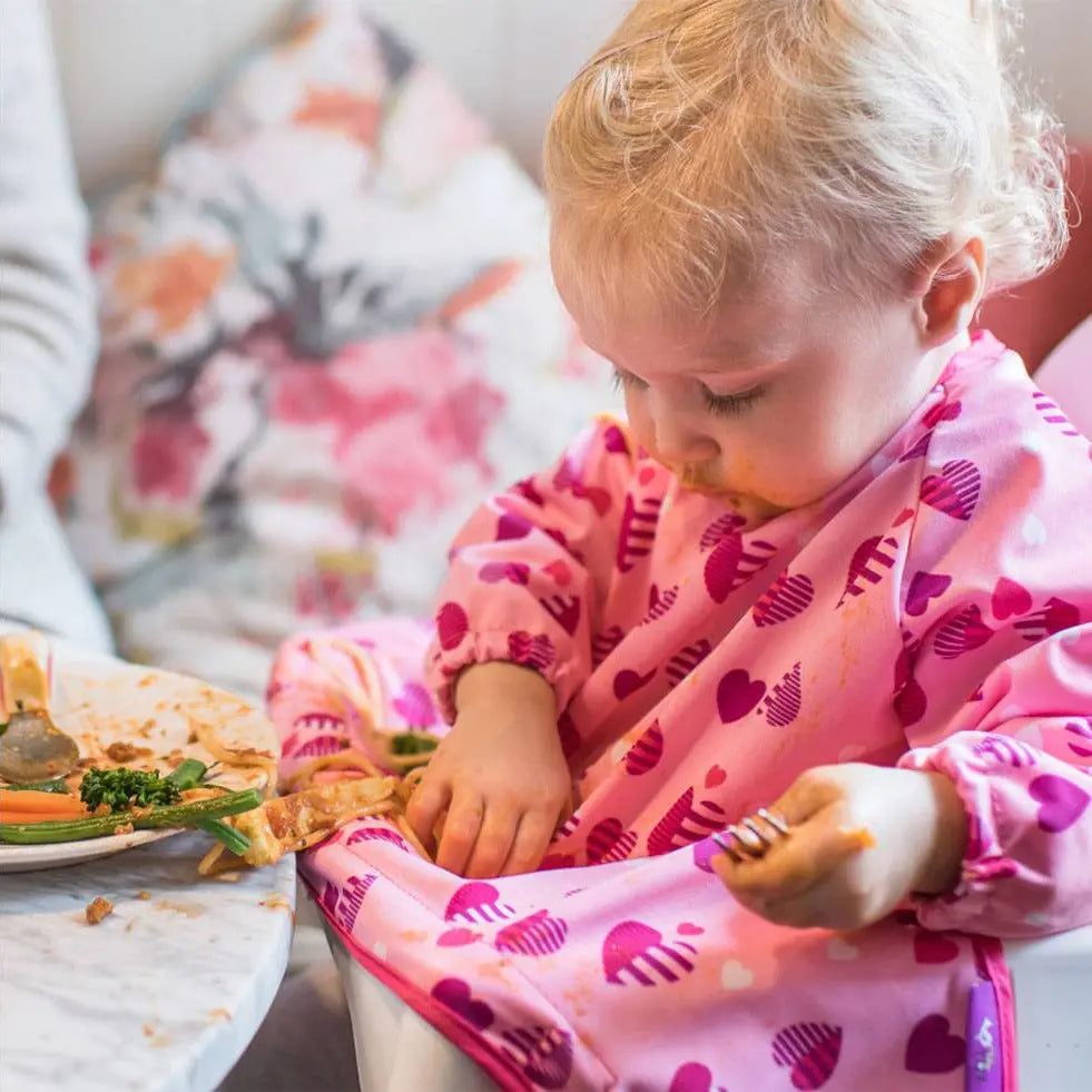 Bavoir à ventouses Cover et Catch Tidy Tot - Hearts - Lilinappy