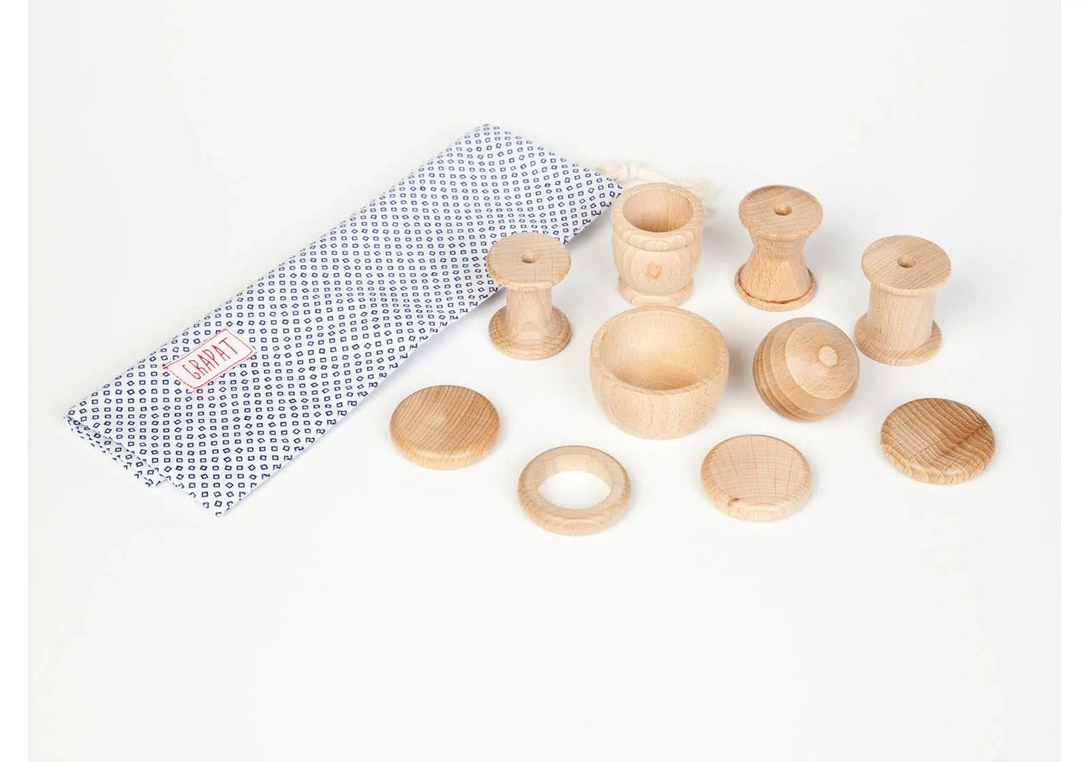 Panier au trésor en bois naturel Grapat