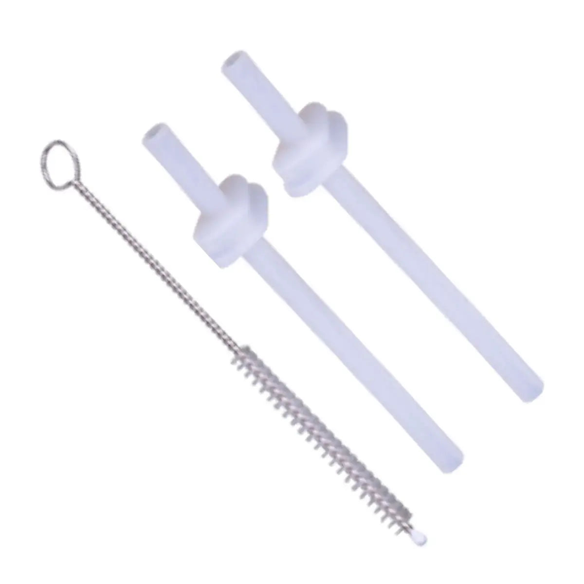 Lot de 2 pailles en silicone + 1 brosse Tum Tum