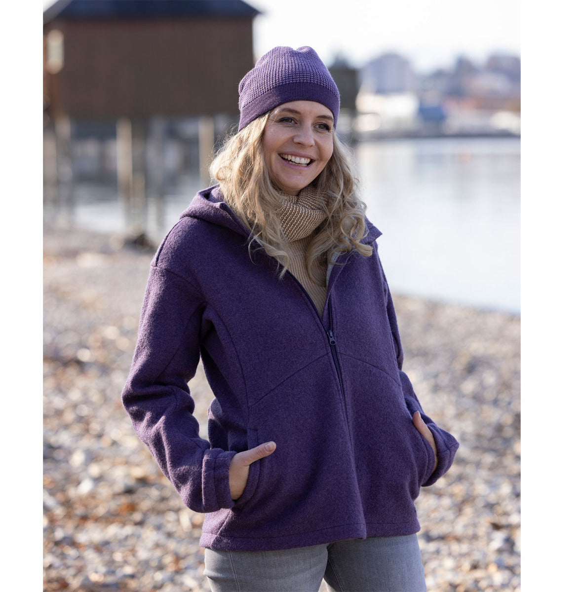 Veste pour femme en laine bouillie Disana - PRÉCOMMANDE