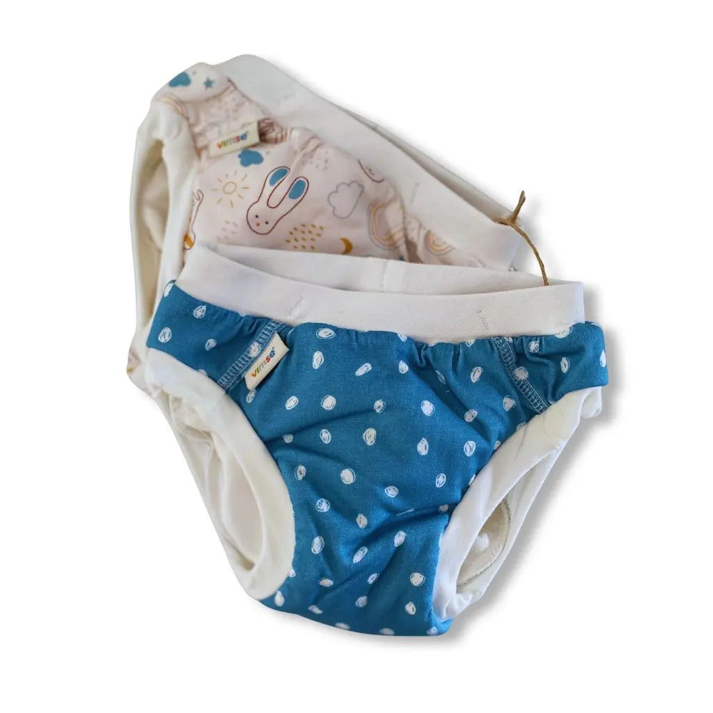Vivi Pray Lot 6 Culottes D'Apprentissage Coton Bébé – Garçon & Fille, 100% Naturel, Triple Couche Absorbante !