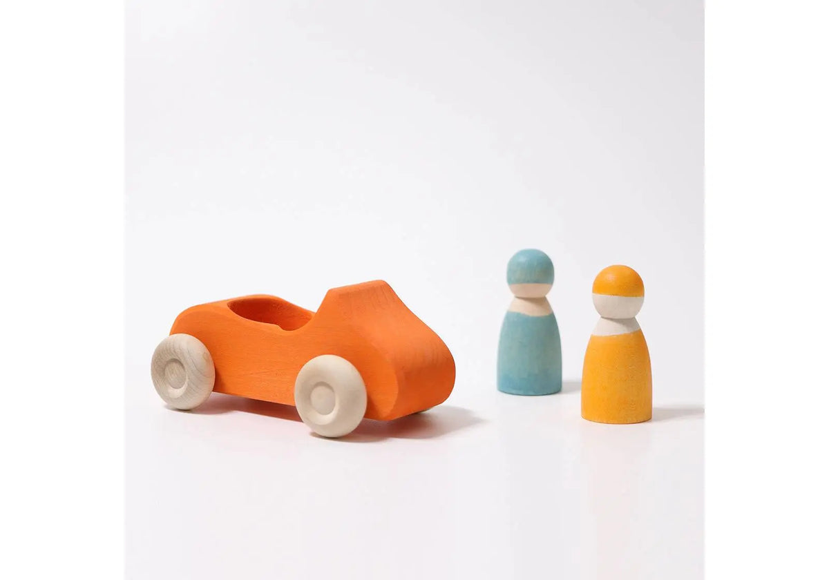 Grande voiture décapotable en bois Grimm's - orange