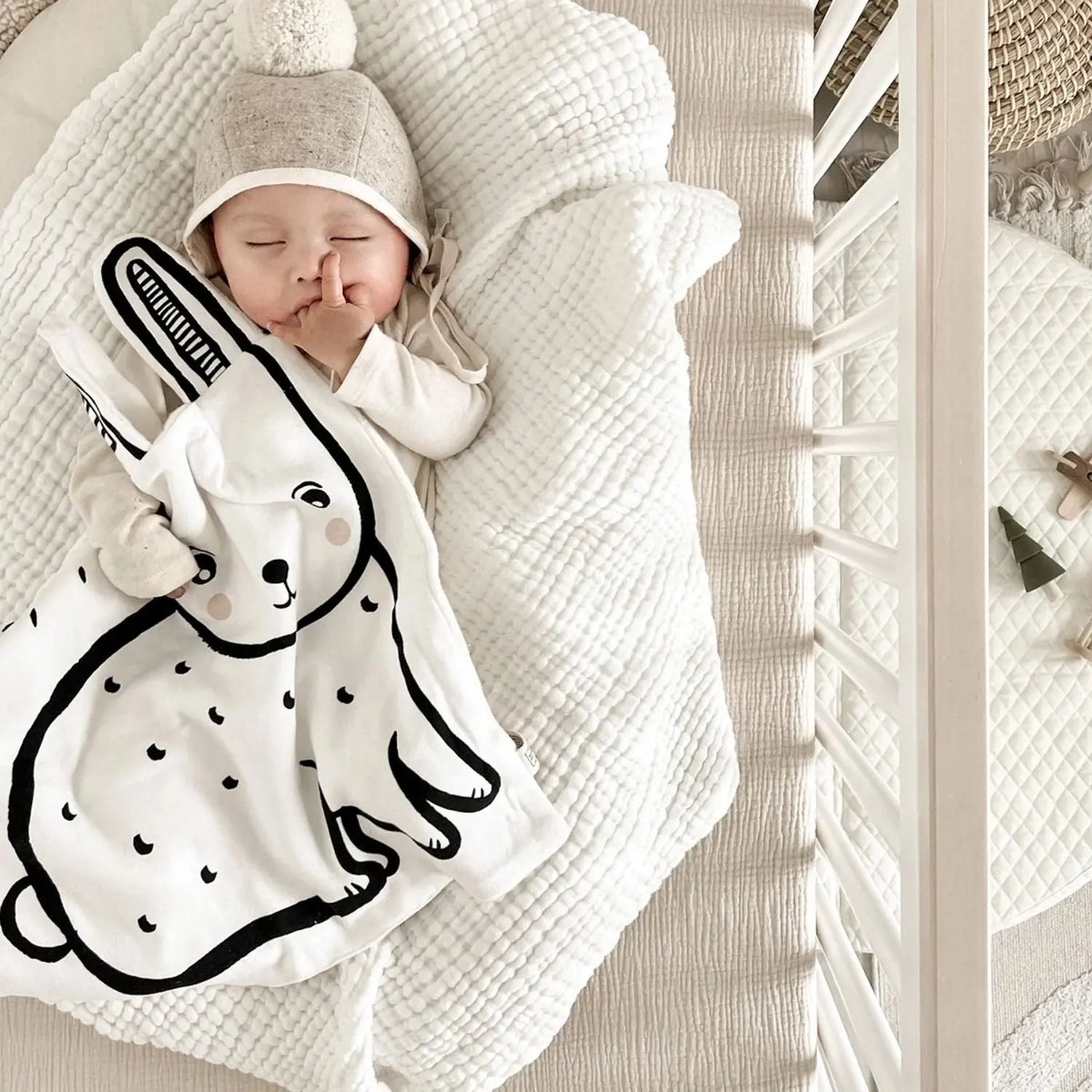 Doudou couverture Ours en coton bio Wee Gallery