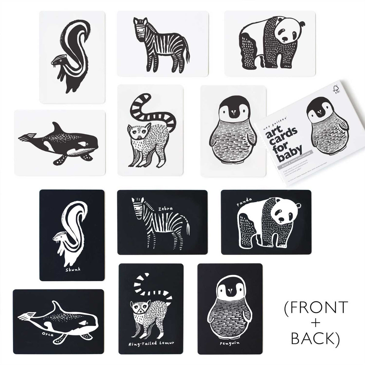 Cartes pour bébé en noir et blanc Wee Gallery - Art - Lilinappy