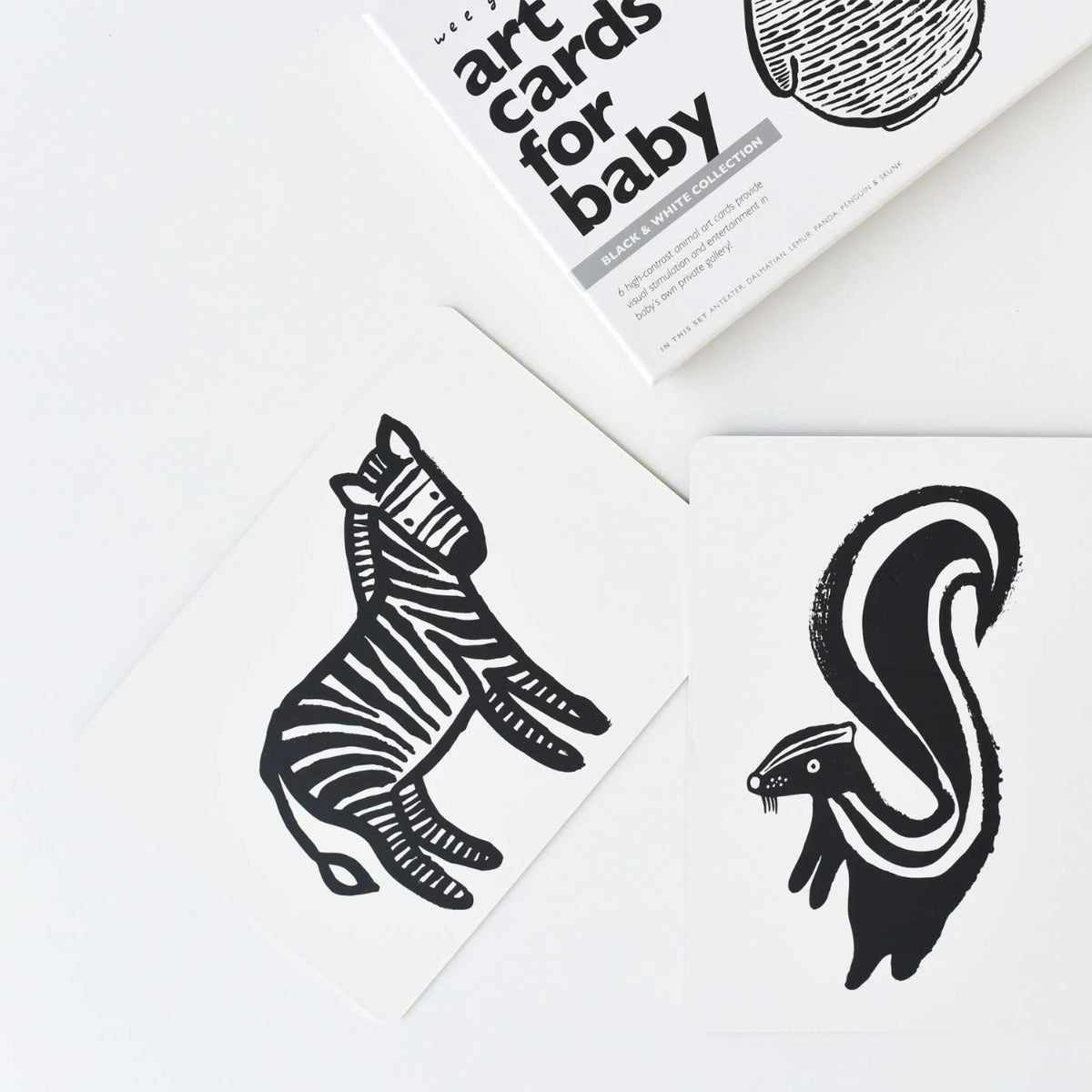 Cartes pour bébé en noir et blanc Wee Gallery - Art - Lilinappy