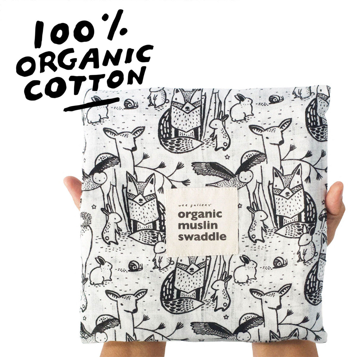 Lange en mousseline de coton bio Wee Gallery – Forest - Lilinappy