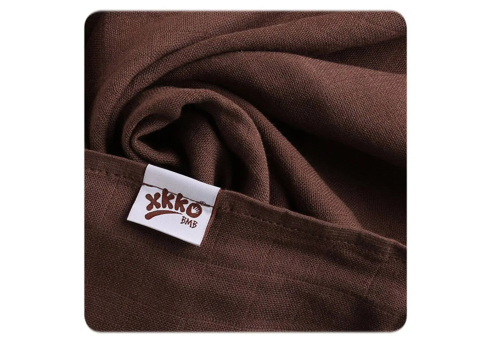 Lot de 3 mini-langes en mousseline de bambou Rose/choco Xkko - Lilinappy