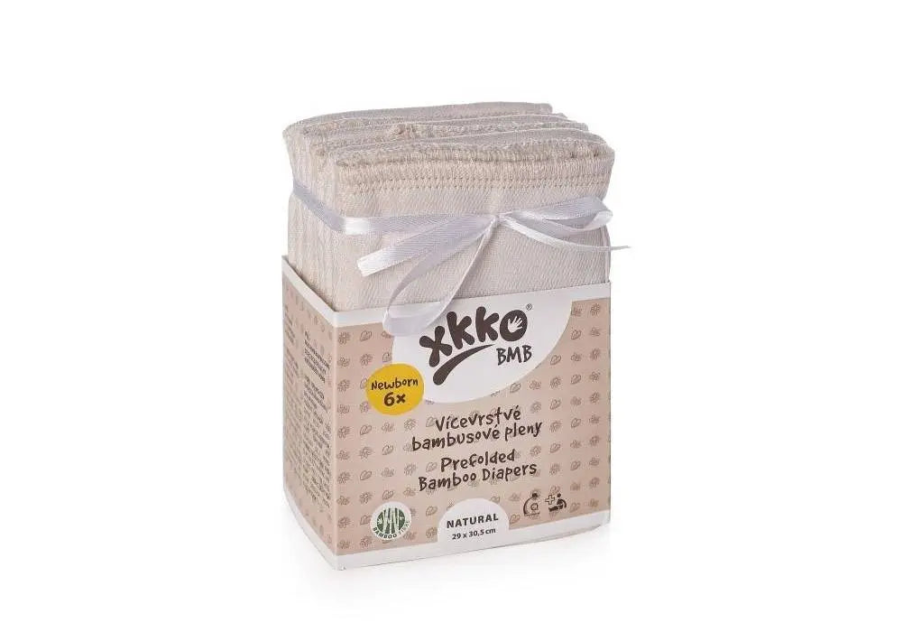 Lot de 6 langes préplié en Bambou Xkko