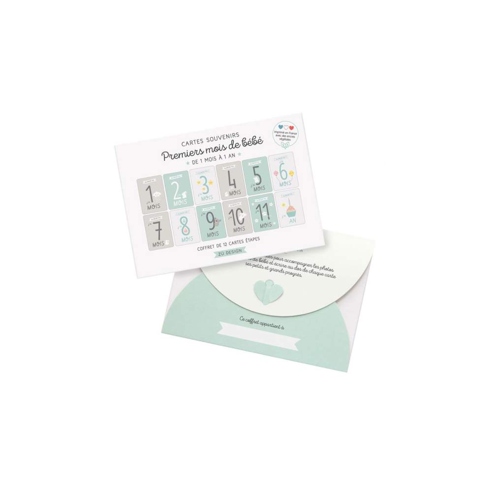 Kit premiers mois de bébé (12 cartes) : Zü