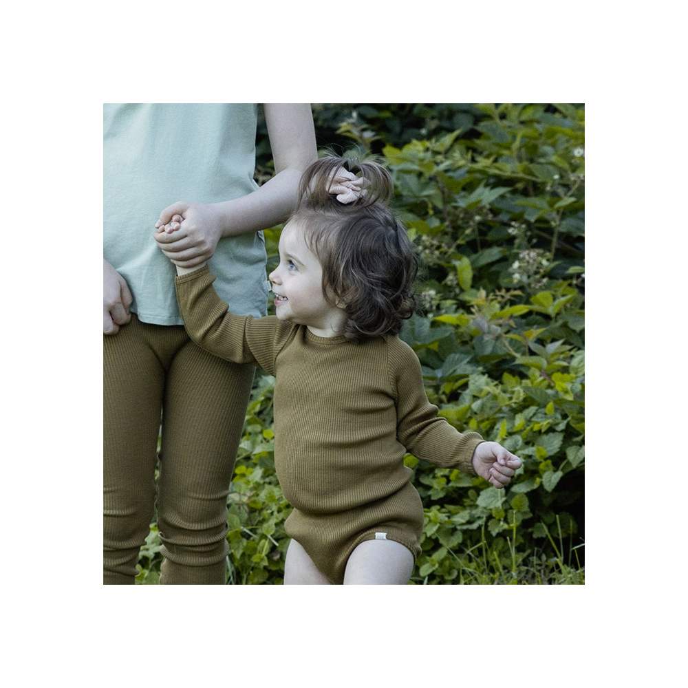 Leggings pour bébé en soie et coton Bieber Minimalisma - Tan