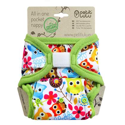 Babyland – couche-culotte en coton réutilisable, écologique, avec coquille,  housse de poche pour bébé, design ajustable, 1 pièce