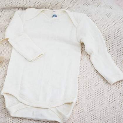 bonnet d'intérieur écru laine/ soie biologique - Sous vêtement bio bébé