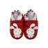 Chaussons cuir souple Carozoo - Bunny fond rouge