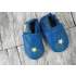 Chaussons en cuir souple Lookidz - Guitare fond bleu